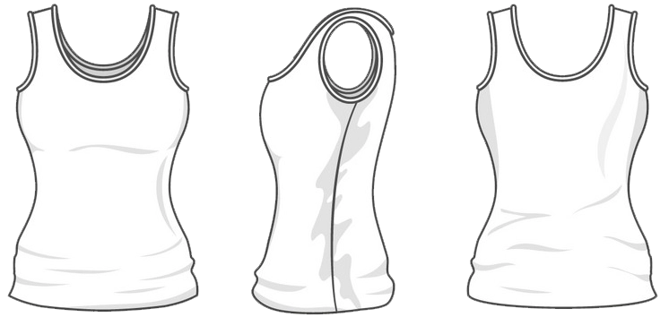 Ladies' singlet with spandex for a comfortable, stretchy fit. 160 gsm fabric provides a quality feel.