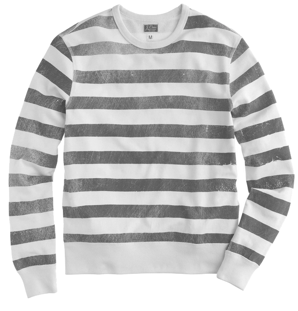 Men's striped long-sleeve pullover sweater. A timeless design for a smart-casual look.