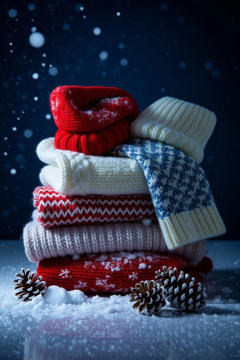 A cozy winter scarf, perfect for adding warmth and style to any outfit.